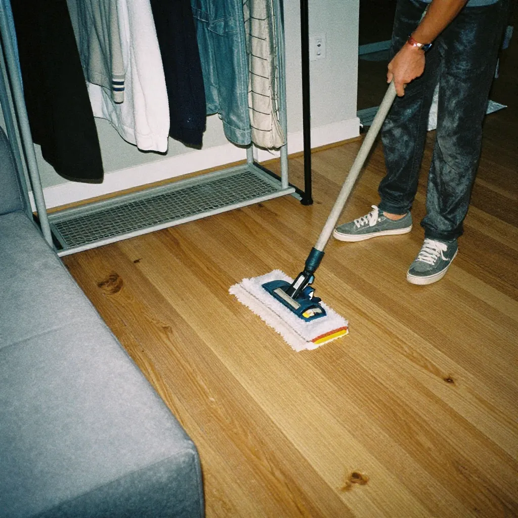 Room-by-room cleaning process